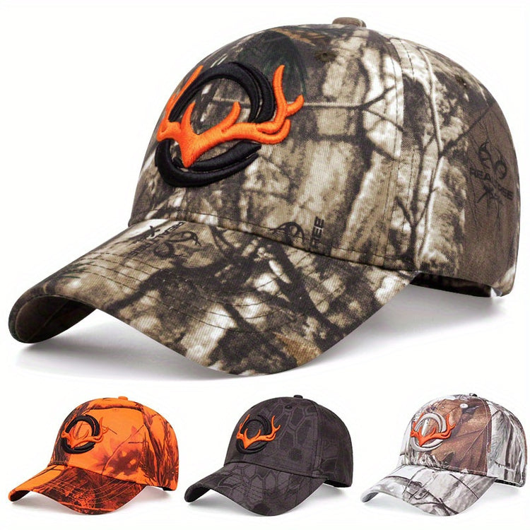 Women's Camo & Orange Antler Baseballcap