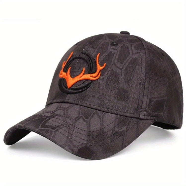 Women's Camo & Orange Antler Baseballcap