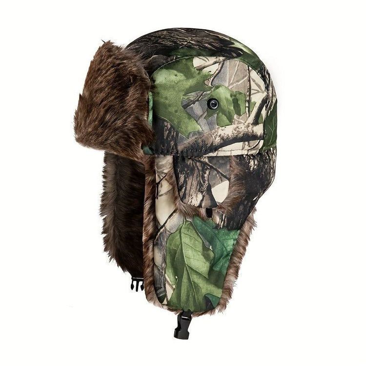 1pc Camouflage Fleece Thermal Hat With Ear Protection - Trailmark Outdoors