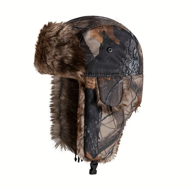 1pc Camouflage Fleece Thermal Hat With Ear Protection - Trailmark Outdoors