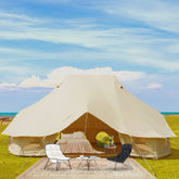 20FT Large Luxury Glamping Yurt Teepee Canvas Camping Tent (SAK37612) - Trailmark Outdoors