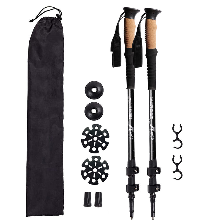 2pcs Durable Telescopic Multifunctional Aluminum Trekking... - Trailmark Outdoors
