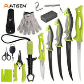 ATISEN 10/16pcs Professional Fishing Knife Set