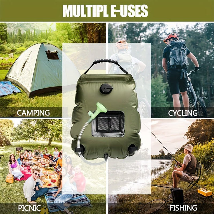 5 Gallon Solar Heated Camping Shower Bag - Trailmark Outdoors