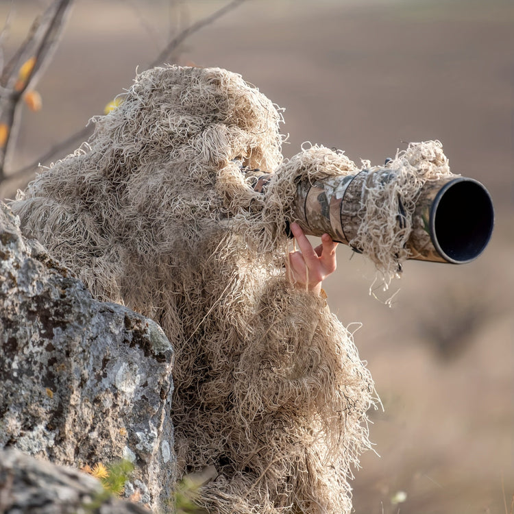 6 In 1 Ghillie Suit Pale Brown - Trailmark Outdoors