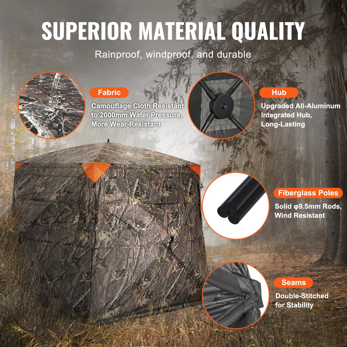 71 inch VEVOR Hunting Blind 270° See Through