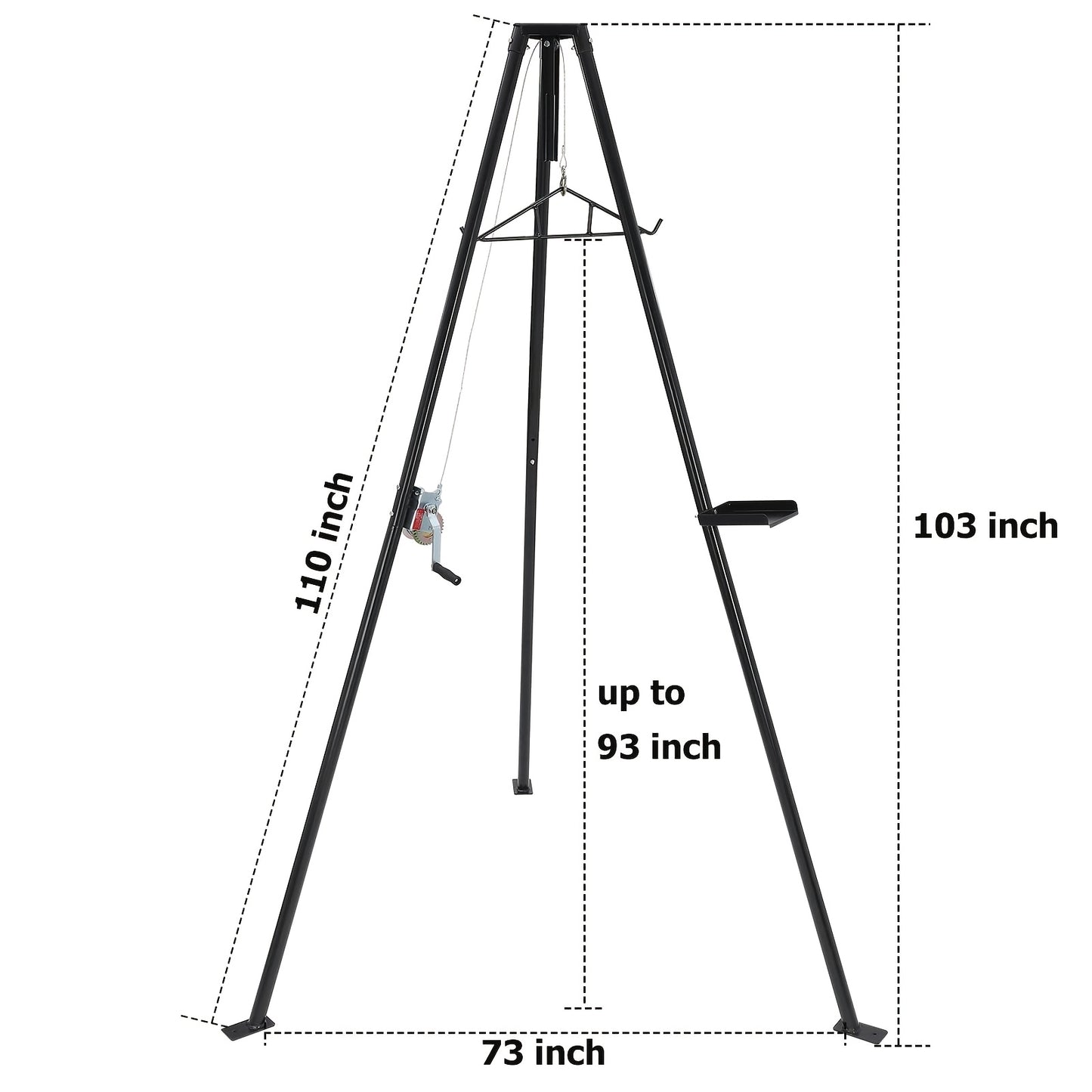 Deer Hanger For Skinning, 500 LBS Deer Hoist Tripod