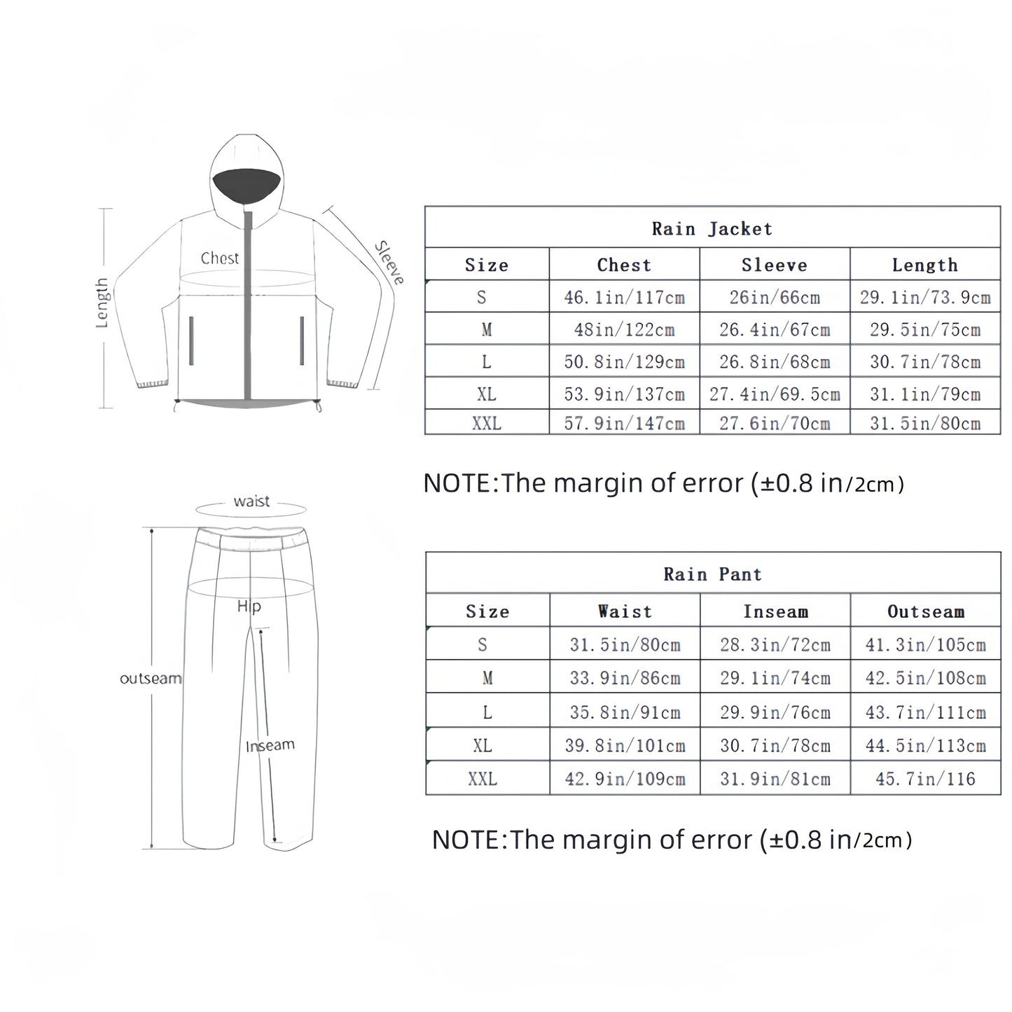 LOOGU Waterproof Unisex Camouflage Rain Suit