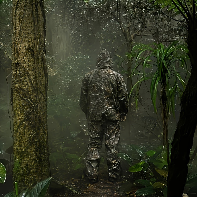 LOOGU Waterproof Unisex Camouflage Rain Suit