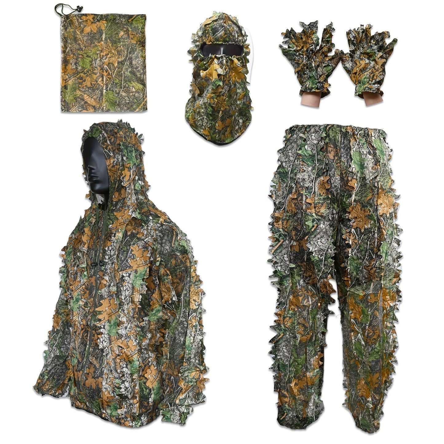Lightweight Camouflage Hunting Suit With Hood