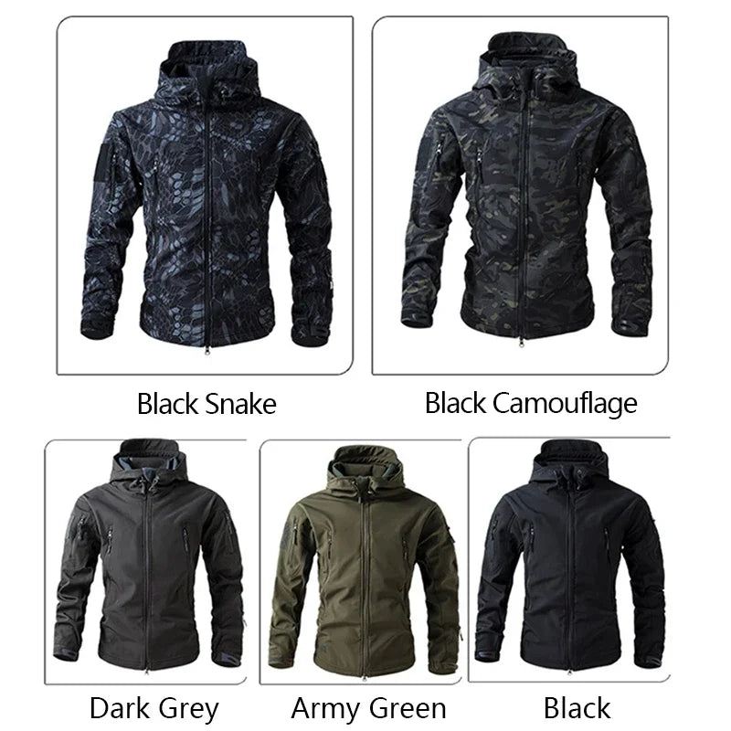 Men Waterproof Camo Jacket Windbreaker