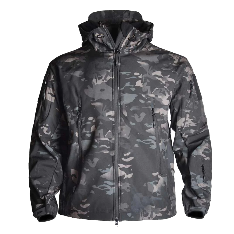 Men Waterproof Camo Jacket Windbreaker