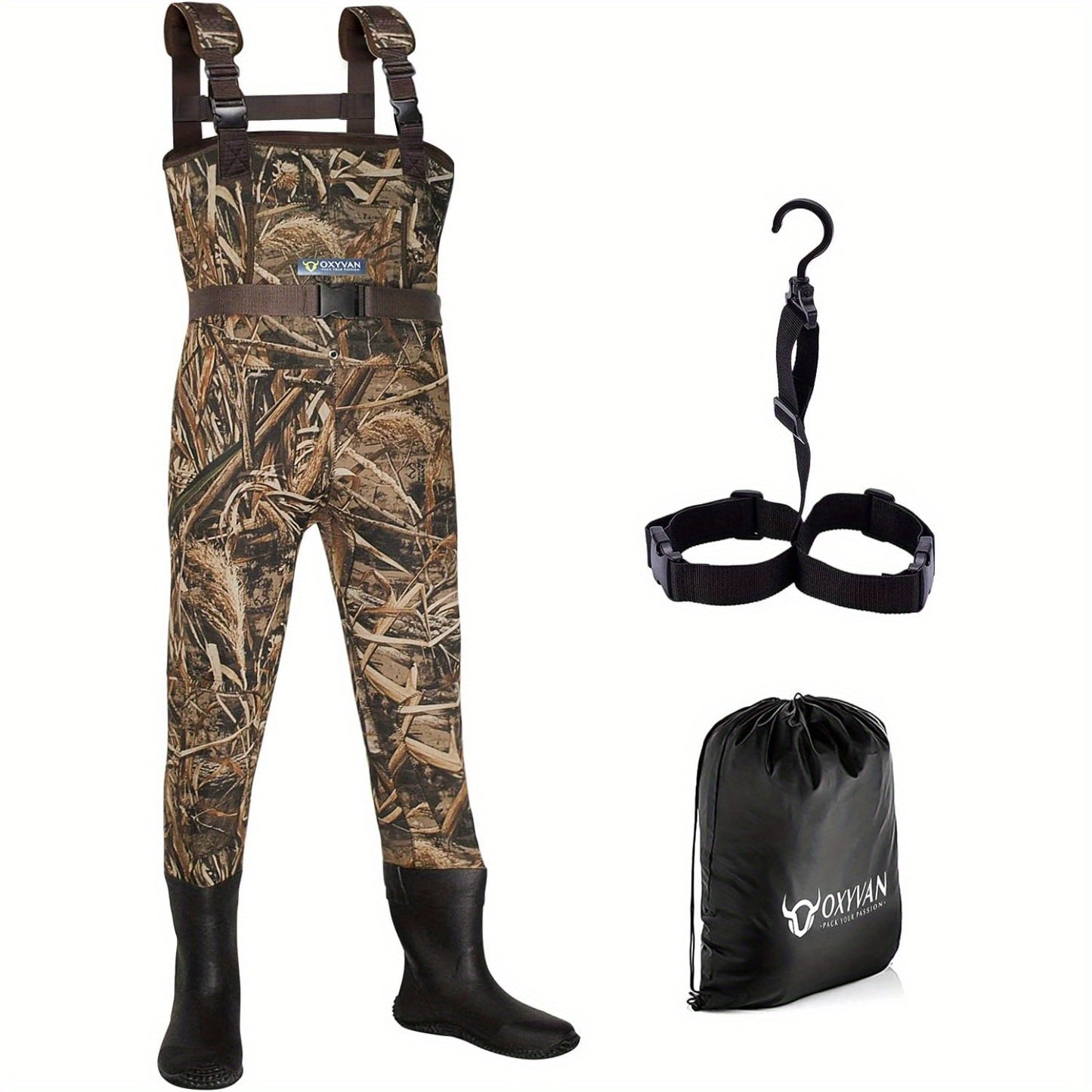 Youth Camo Fishing Waders with Boots