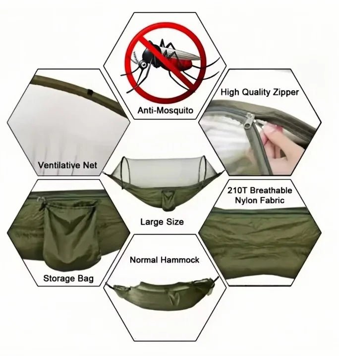 Camping hammock with mosquito net - Trailmark Outdoors