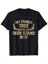 Men's funny family tree deer hunting T-shirt