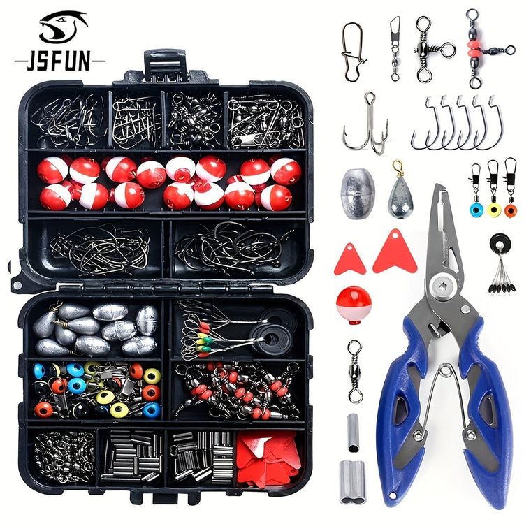 Durable Stainless Steel 264pcs Fishing Tackle Kit - Trailmark Outdoors