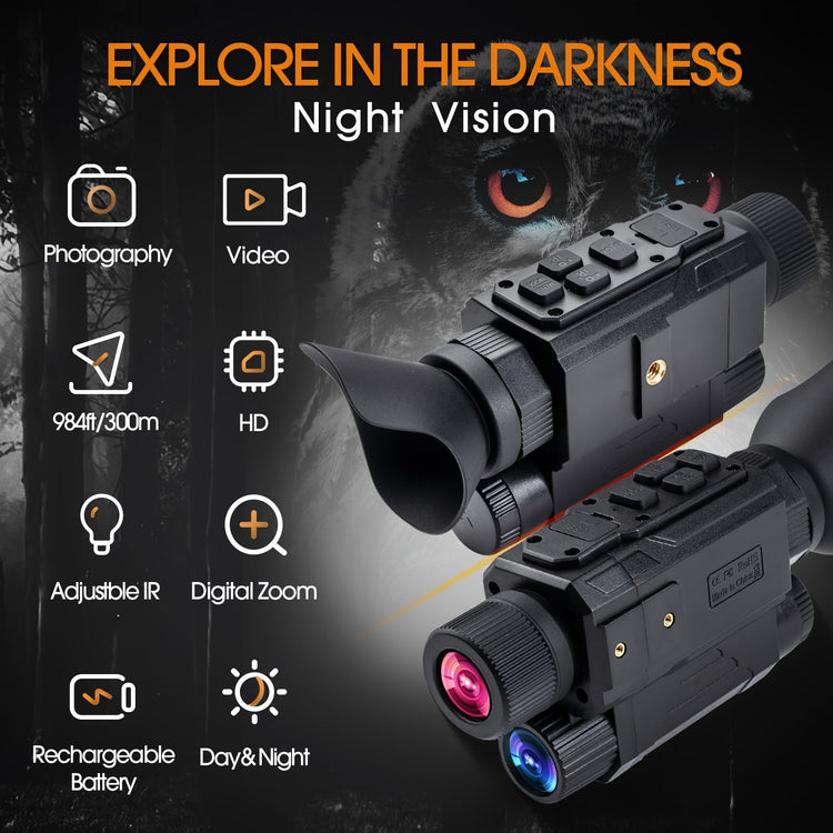 Head - Mounted Night Vision Monocular - Trailmark Outdoors