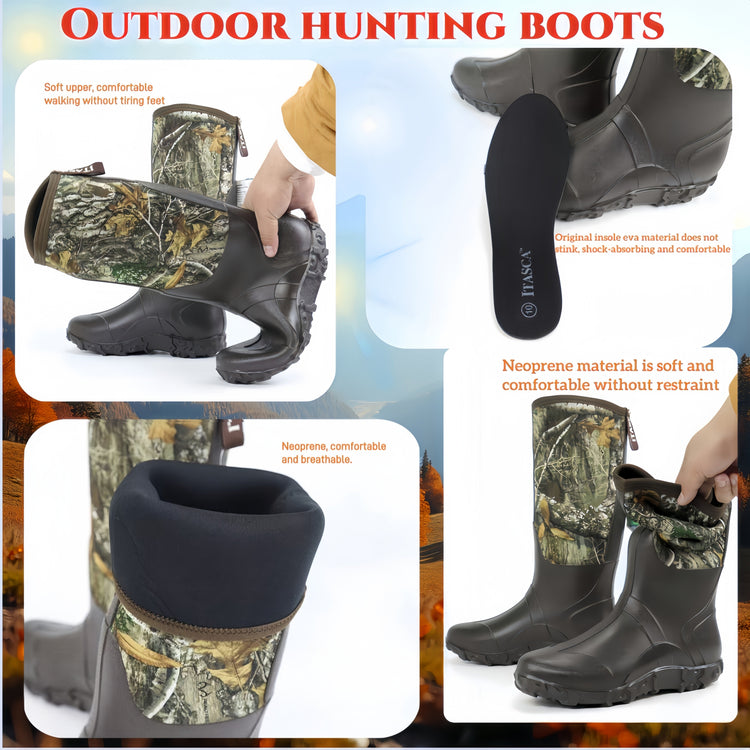Insulated Rubber Outdoor Hunting Boots - Trailmark Outdoors