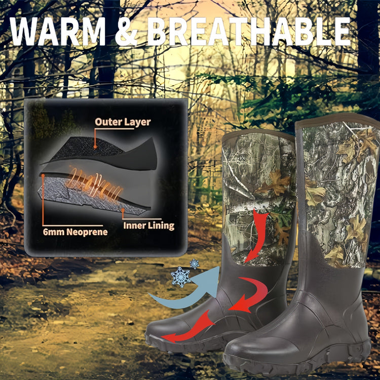 Insulated Rubber Outdoor Hunting Boots - Trailmark Outdoors