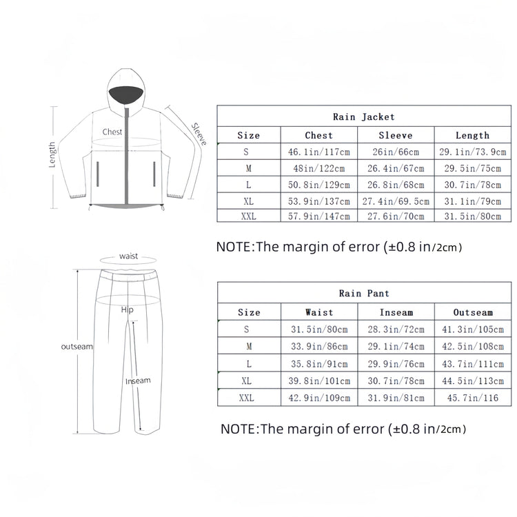 LOOGU Waterproof Unisex Camouflage Rain Suit - Trailmark Outdoors