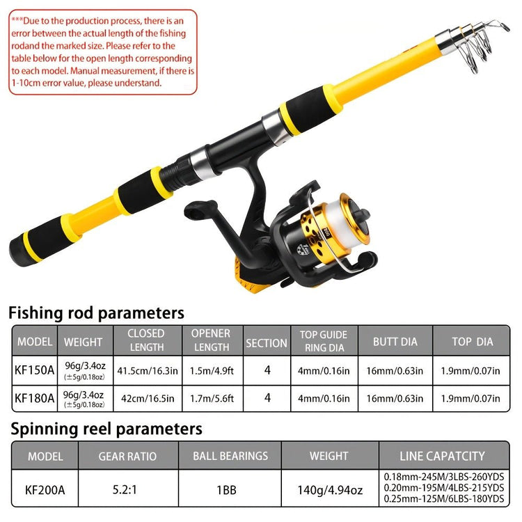 PROBEROS Telescopic Fishing Rod - Trailmark Outdoors