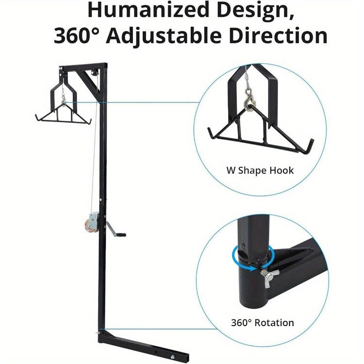 Stainless Steel Deer Hoist for Truck Hitch - Trailmark Outdoors