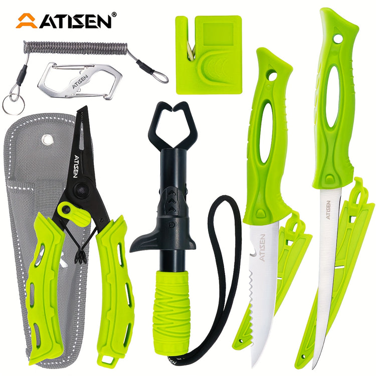 ATISEN 10/16pcs Professional Fishing Knife Set