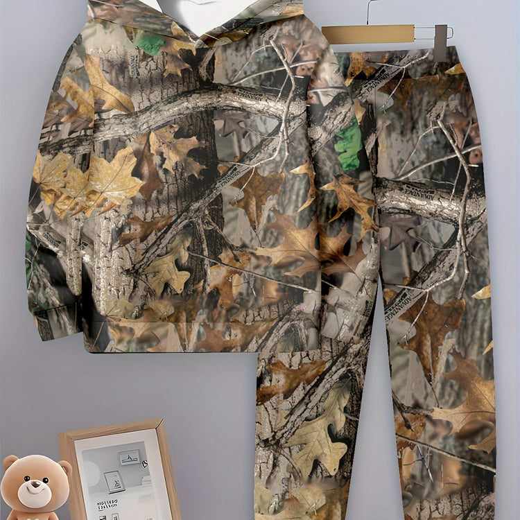 Boys' camo Hoodie and Jogger Set
