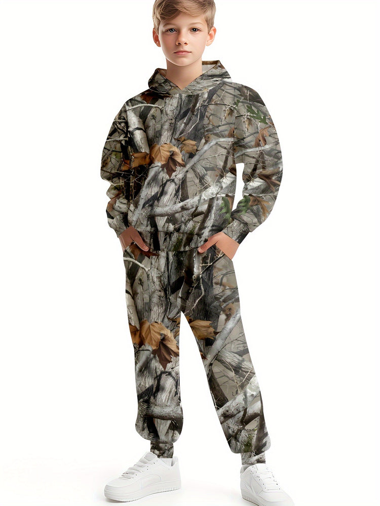 Boys' camo Hoodie and Jogger Set