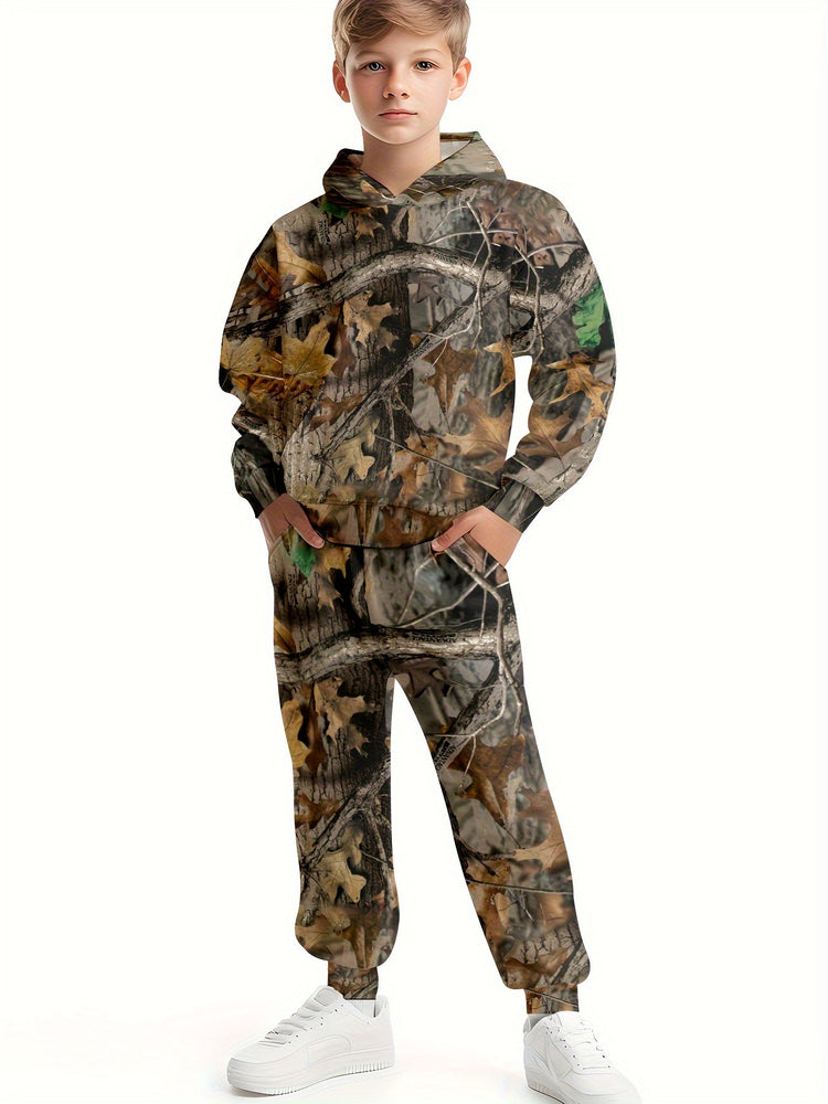 Boys' camo Hoodie and Jogger Set