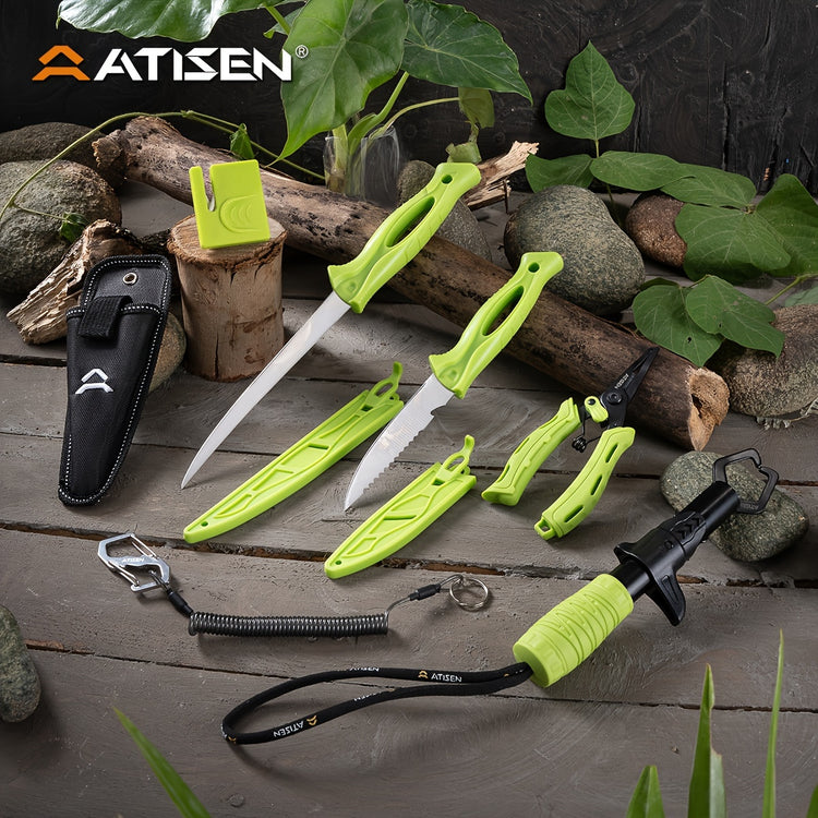 ATISEN 10/16pcs Professional Fishing Knife Set
