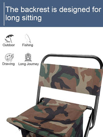 1pc Foldable Fishing Chair with Cooler Bag - Trailmark Outdoors