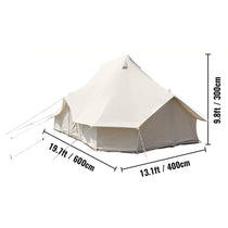 20FT Large Luxury Glamping Yurt Teepee Canvas Camping Tent (SAK37612) - Trailmark Outdoors