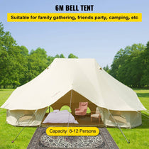 20FT Large Luxury Glamping Yurt Teepee Canvas Camping Tent (SAK37612) - Trailmark Outdoors