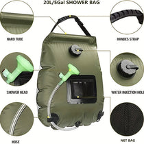 5 Gallon Solar Heated Camping Shower Bag - Trailmark Outdoors