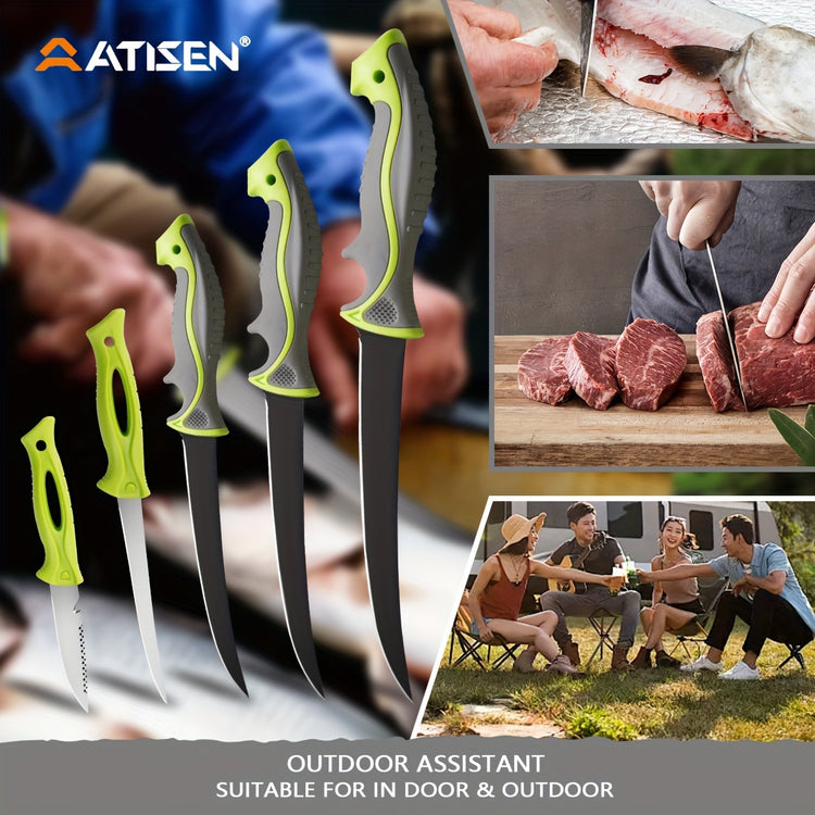 ATISEN 10/16pcs Professional Fishing Knife Set