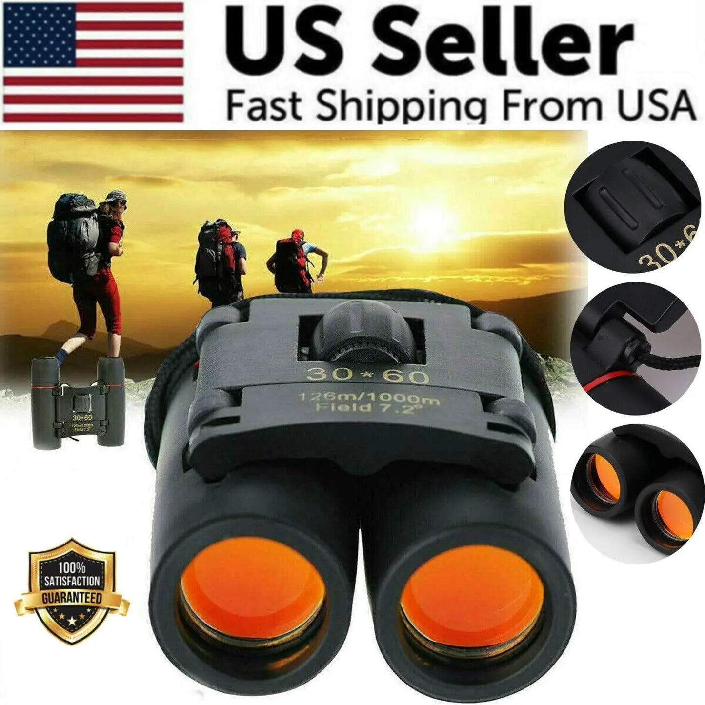 Binoculars 30x60 Zoom Outdoor Hunting Day/Night
