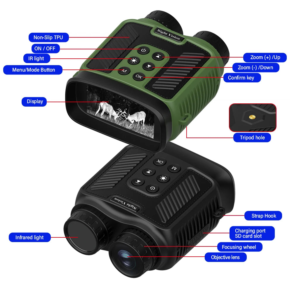 DT59 Night Vision Goggles 3' Screen 4K
