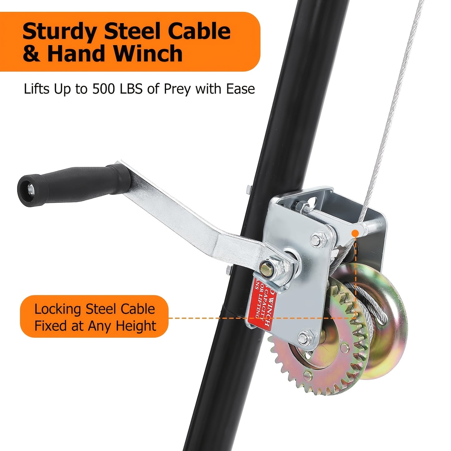 Deer Hanger For Skinning, 500 LBS Deer Hoist Tripod