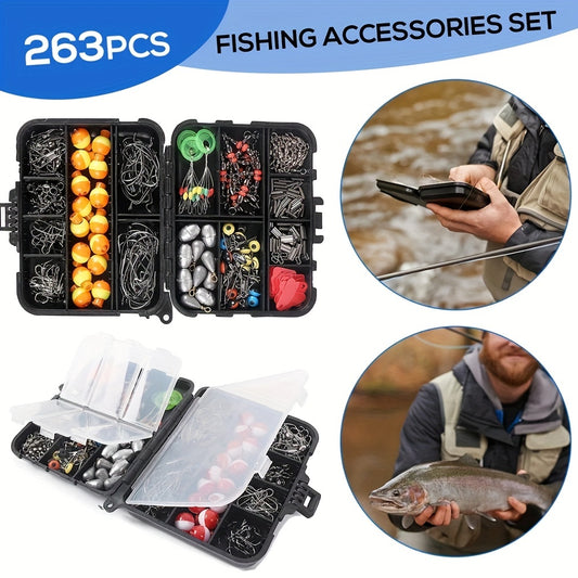 Durable Stainless Steel 264pcs Fishing Tackle Kit