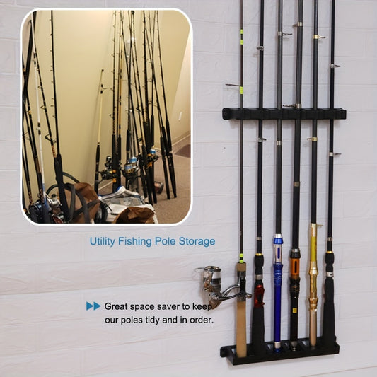 Easy-Install Black ABS Fishing Rod Holder