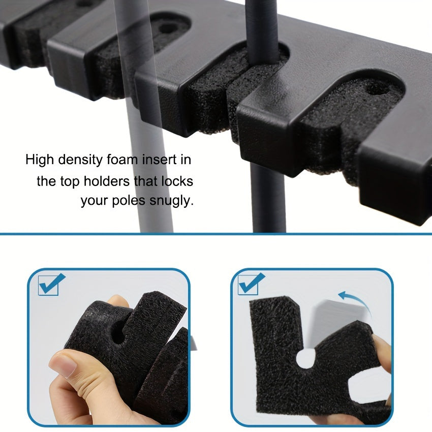 Easy-Install Black ABS Fishing Rod Holder