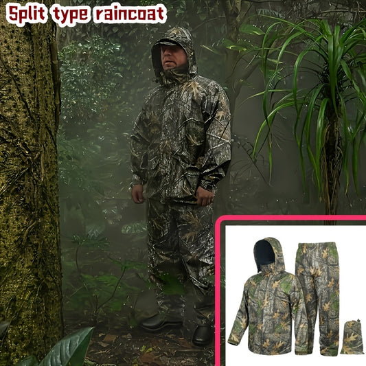 LOOGU Waterproof Unisex Camouflage Rain Suit