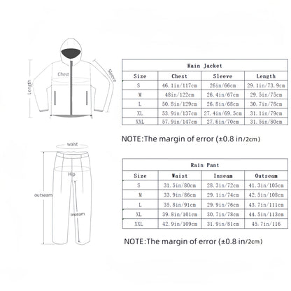 LOOGU Waterproof Unisex Camouflage Rain Suit