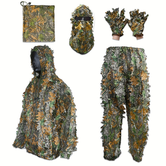Lightweight Camouflage Hunting Suit With Hood