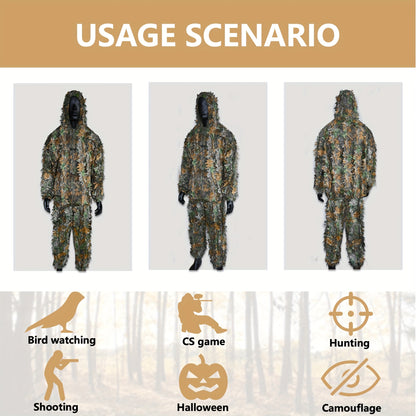 Lightweight Camouflage Hunting Suit With Hood