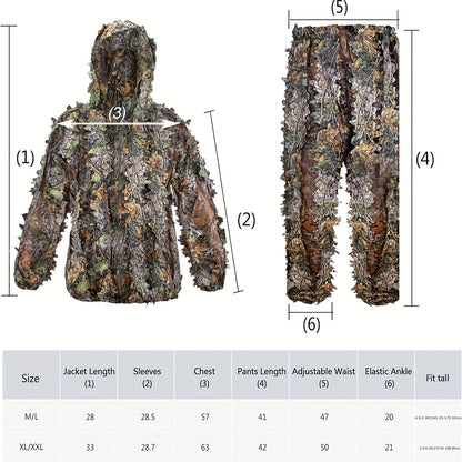 Lightweight Camouflage Hunting Suit With Hood