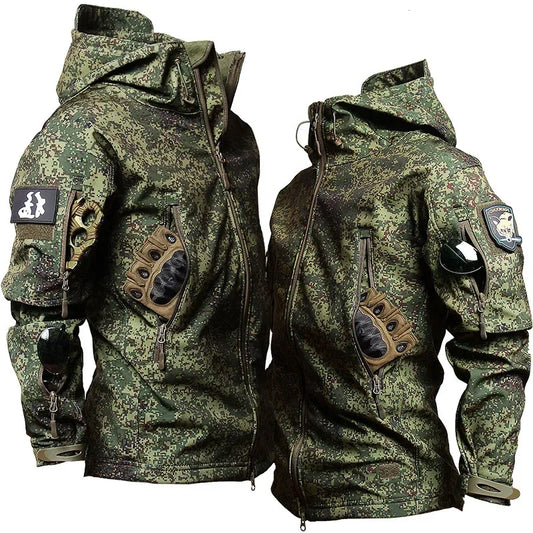 Men Waterproof Camo Jacket Windbreaker
