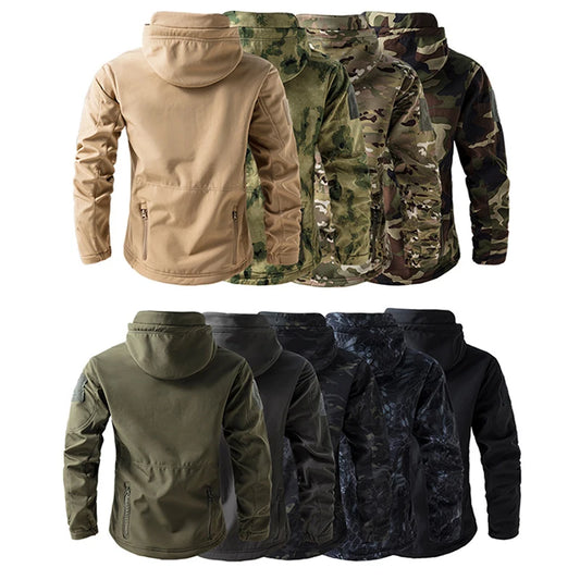 Men Waterproof Camo Jacket Windbreaker