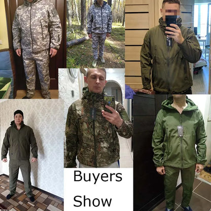 Men Waterproof Camo Jacket Windbreaker